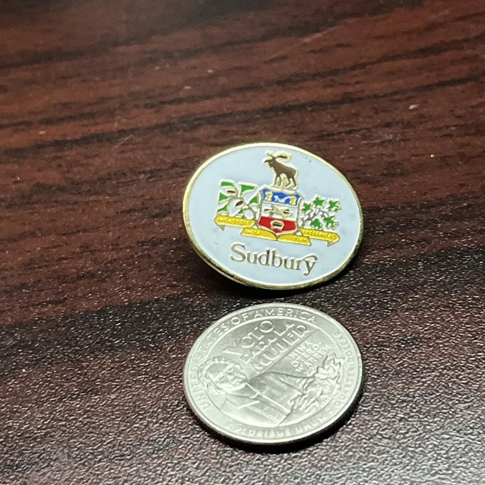 Sudbury Ontario Canada Moose Crest Lapel Hat‎ Pin